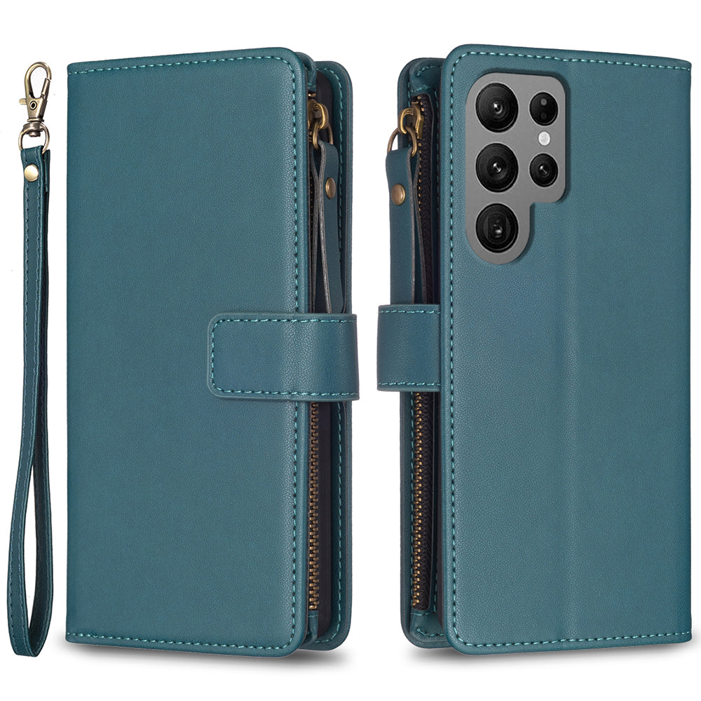 BF19 For Samsung Galaxy S23 Ultra Dustproof Phone Shell PU Leather Wallet Stand Zippered Phone Case Cover BF19 For Samsung Galaxy S23 Ultra Dustproof Phone Shell PU Leather Wallet Stand Zippered Phone Case Cover